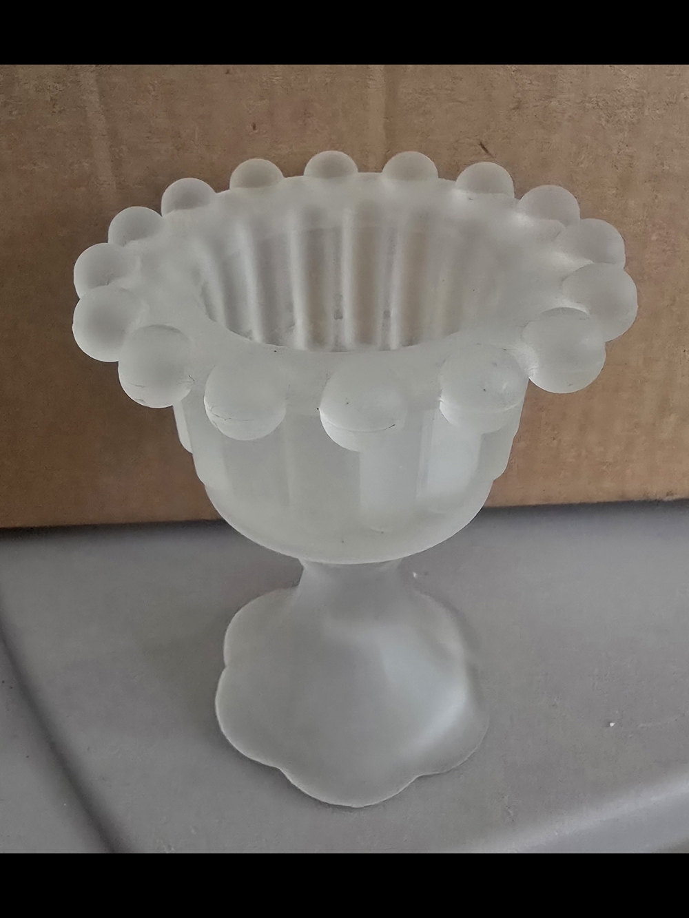 Frosted Glass Candle Holder